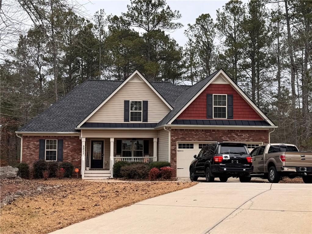 a view of a car parked in front of house