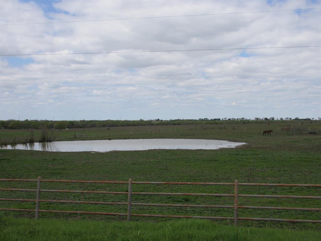 a view of a lake with a big yard