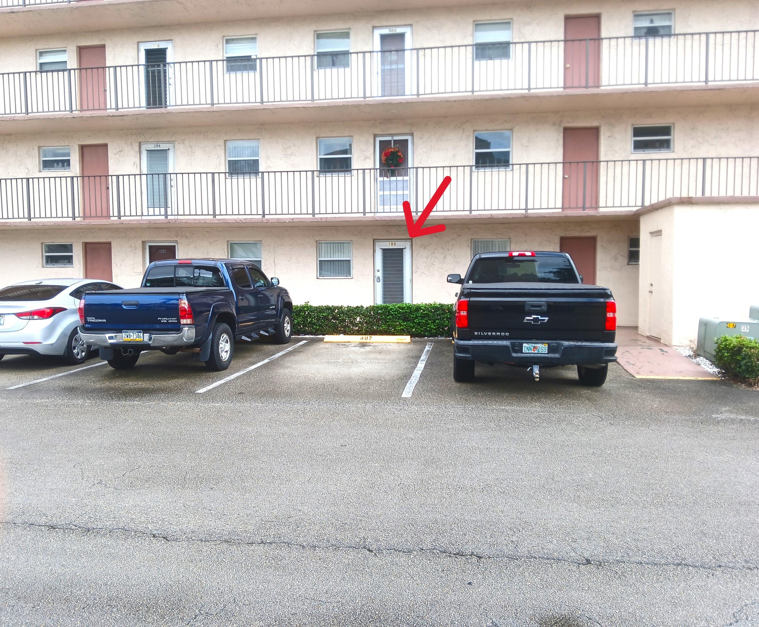 a car parked in front of a building