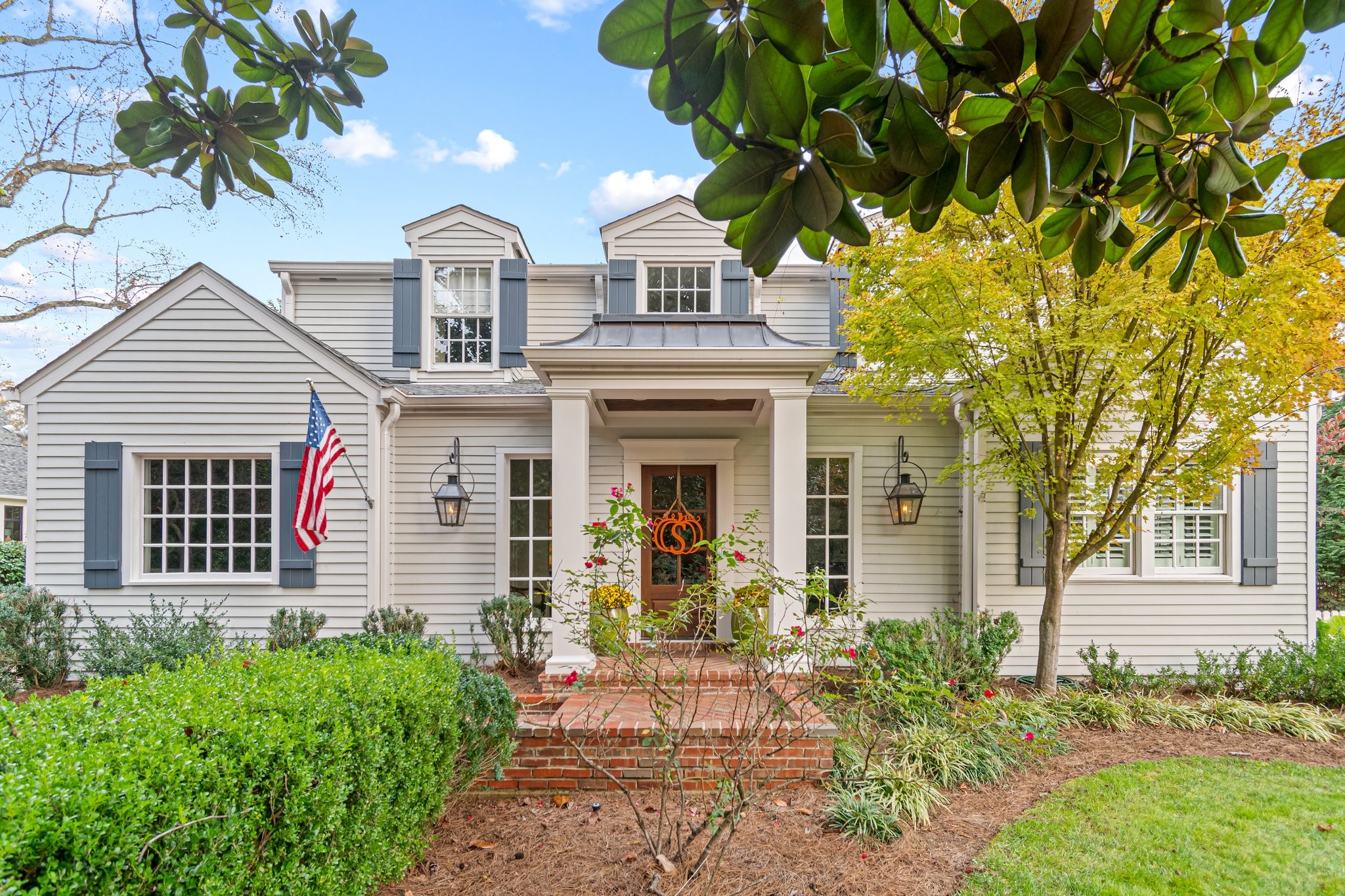 front view of a house with a porch