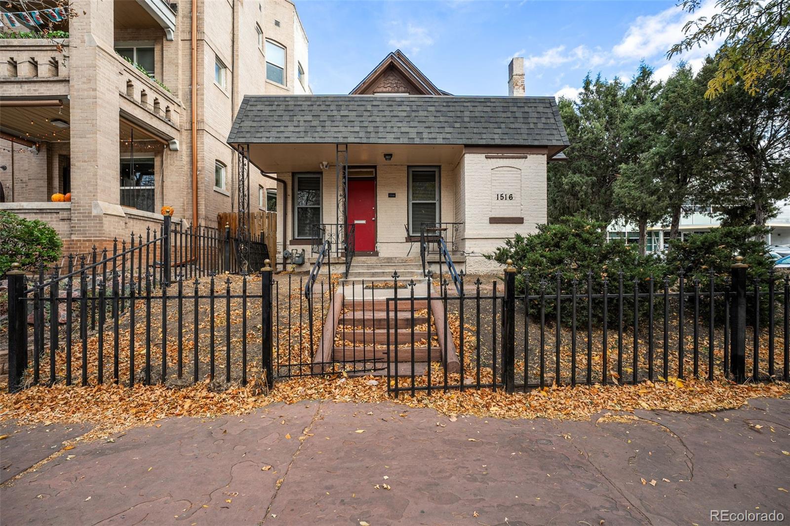 a front view of a house