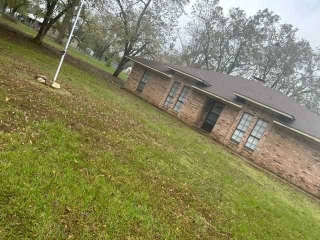 a view of a backyard