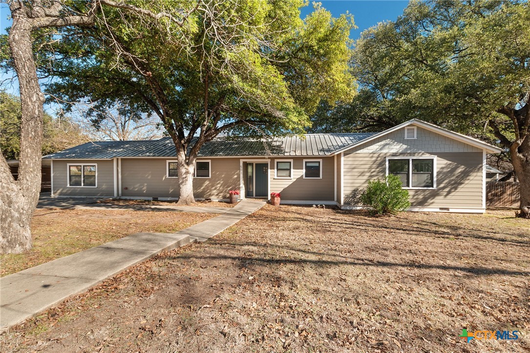 front view of a house with a outdoor space