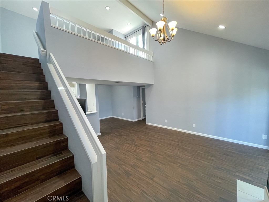 Living Area with stairs to Loft