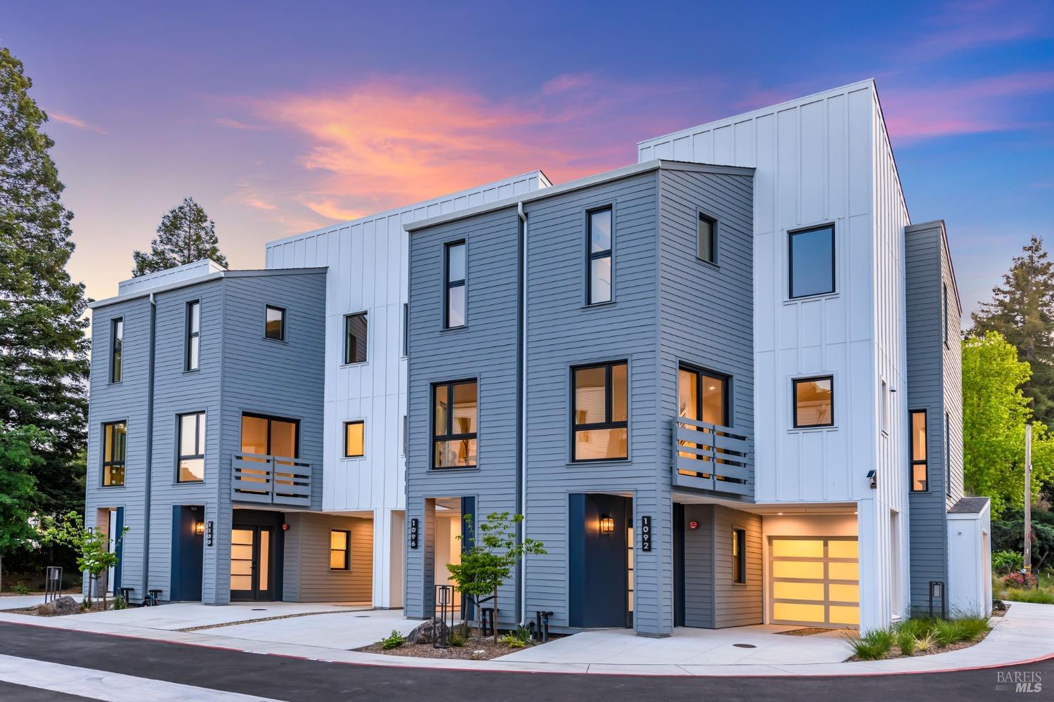 a front view of a multi story residential apartment building