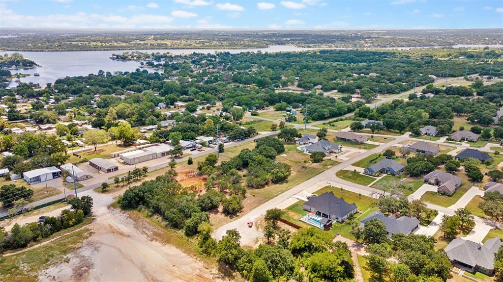 an aerial view of residential building with parking space