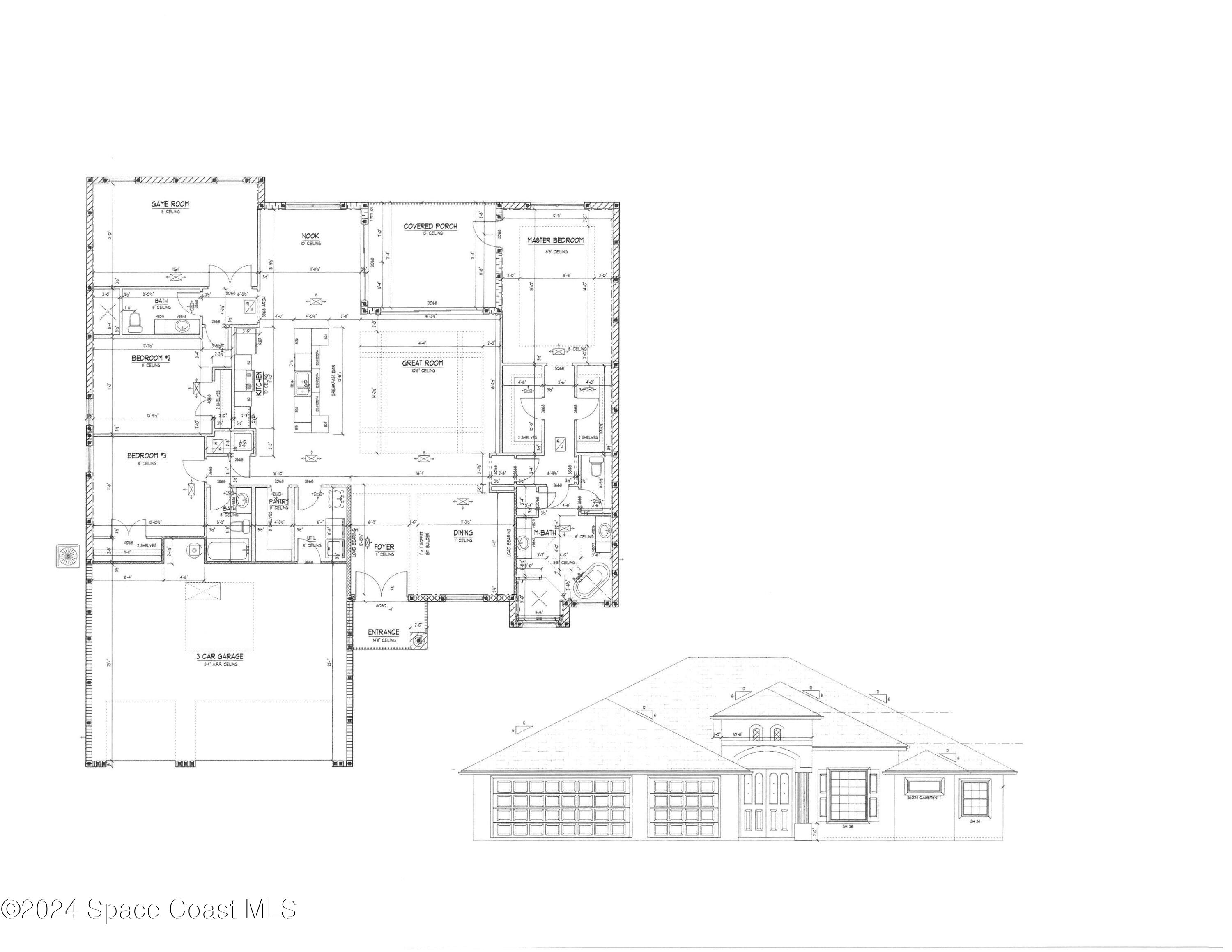 Preserve Pointe Floor Plan & Elevation J