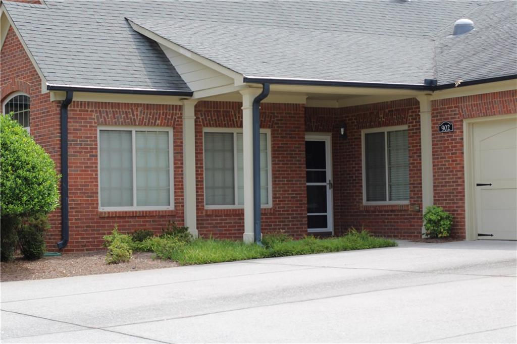 front view of a brick house