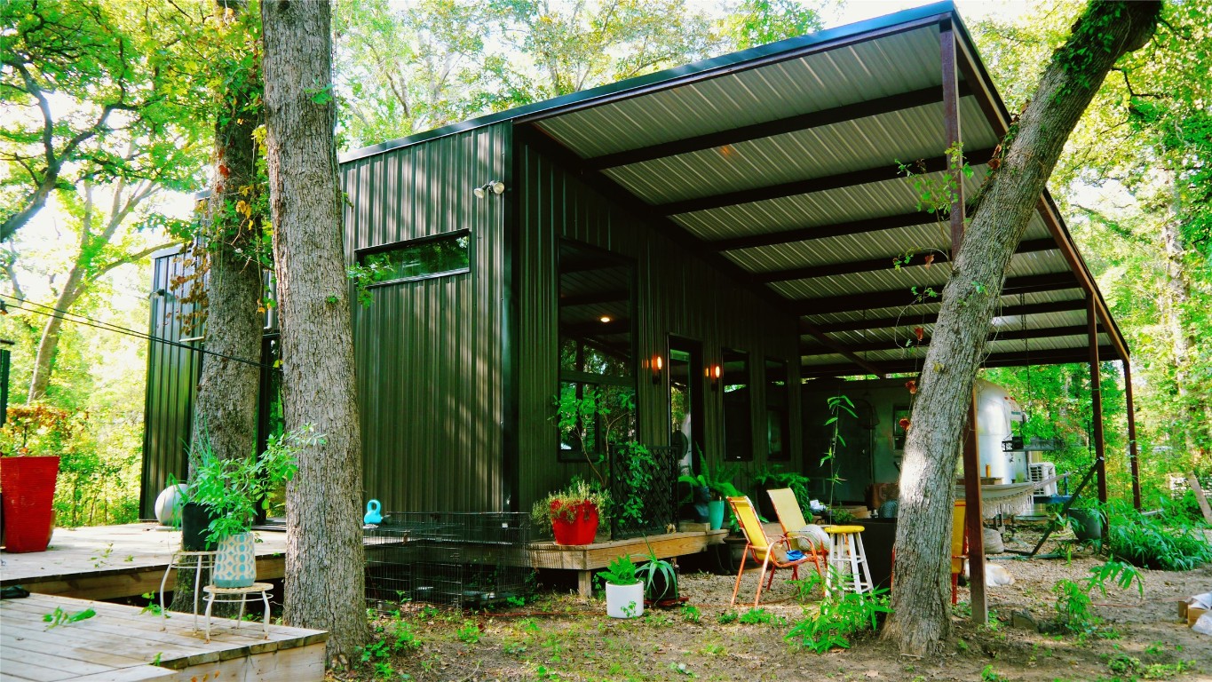 a view of outdoor space deck and garden