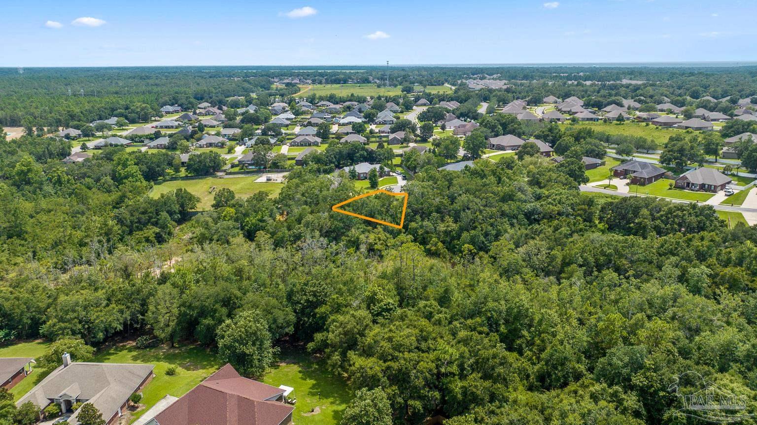 an aerial view of multiple house