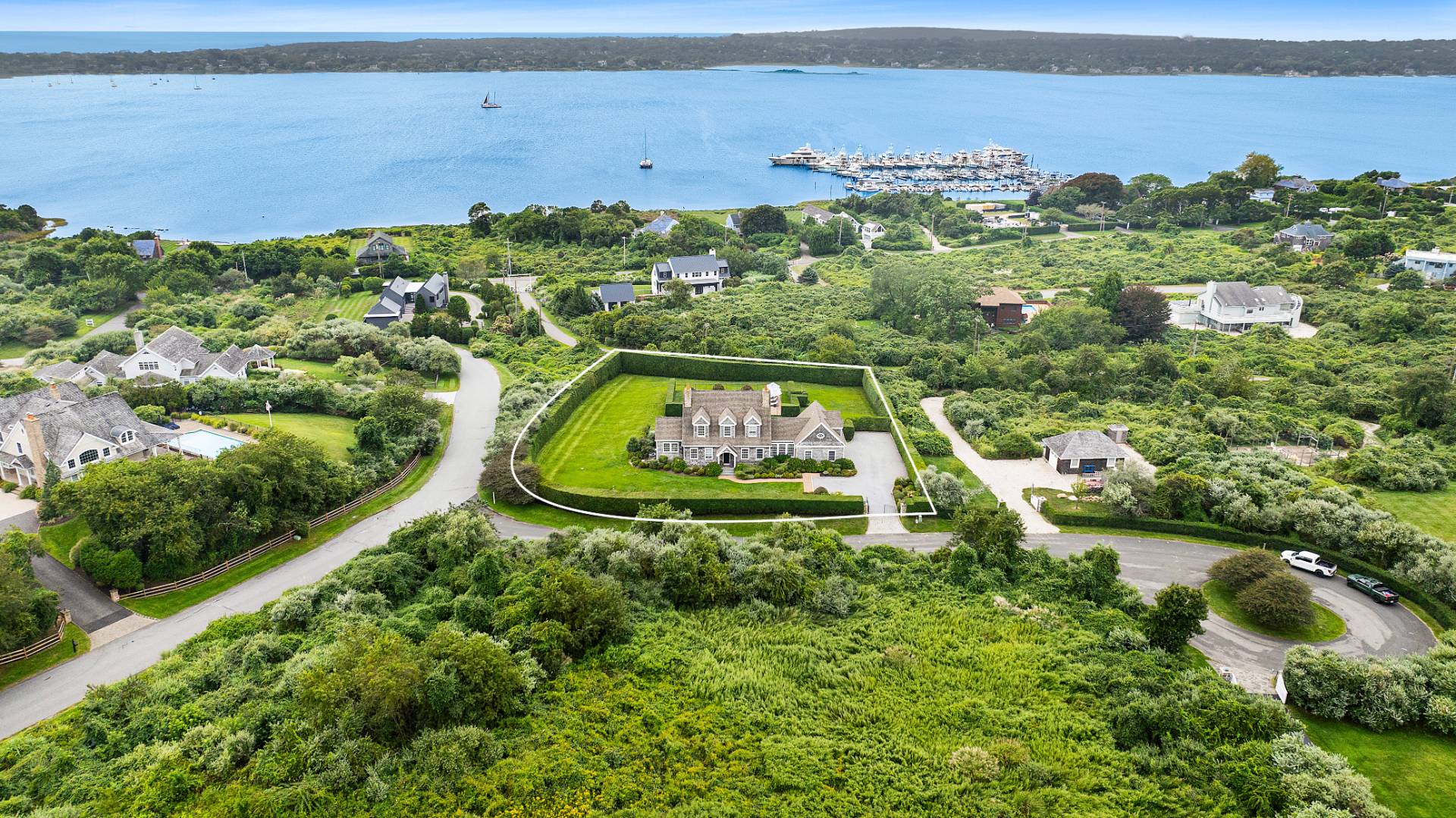 an aerial view of ocean