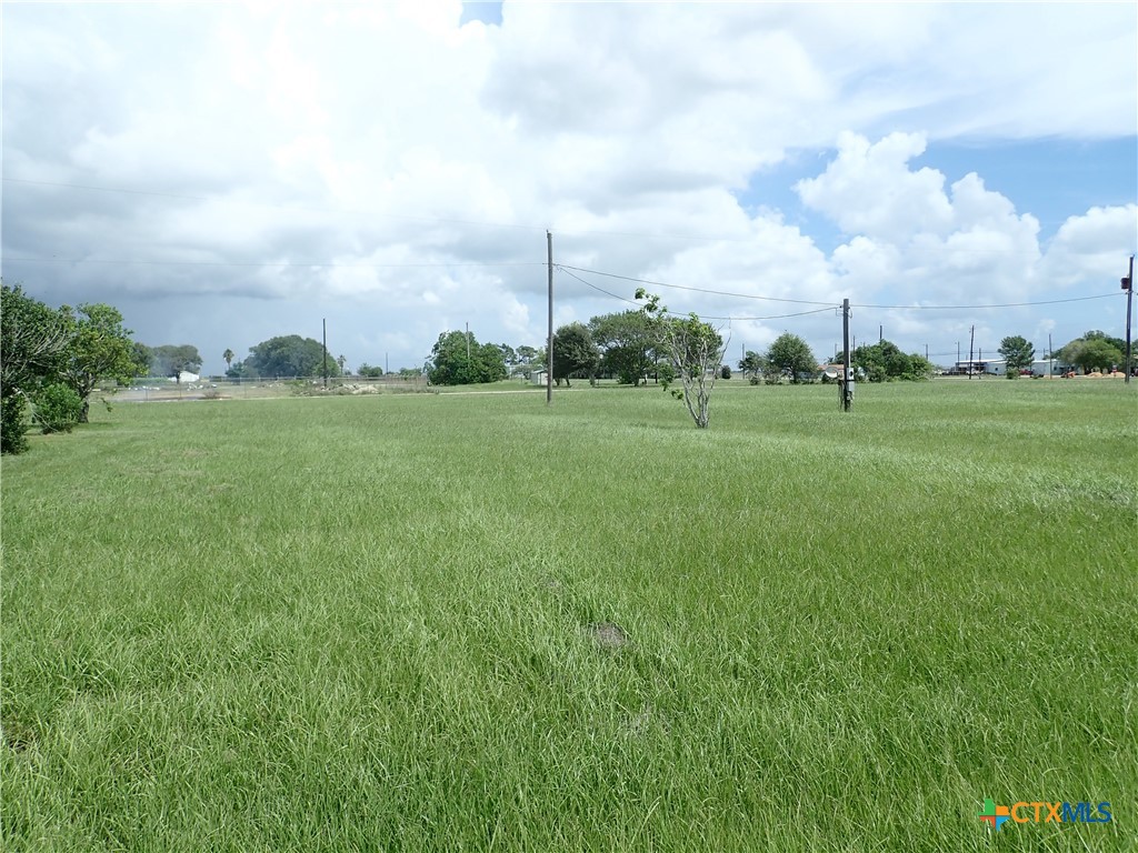 a view of a green field with sky view