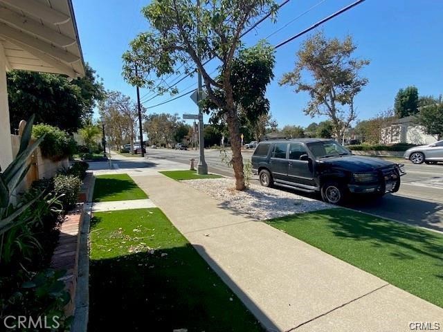 a view of a backyard with a garden