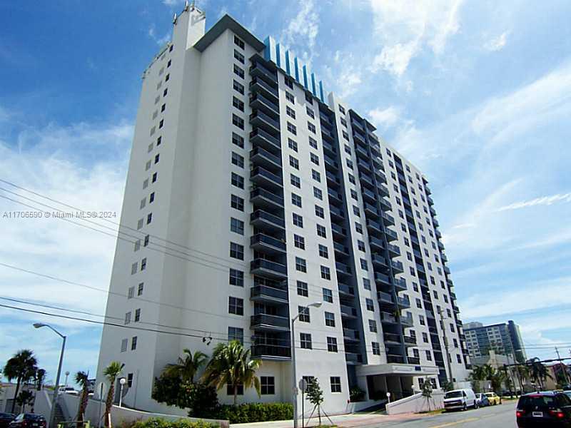 a city view with tall building