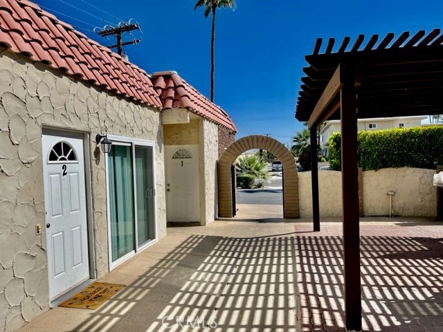 a view of a house with a porch