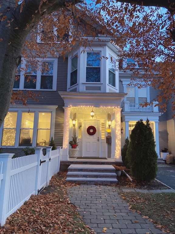 a front view of a house