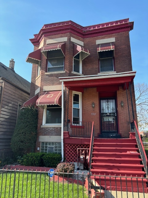 a front view of a house