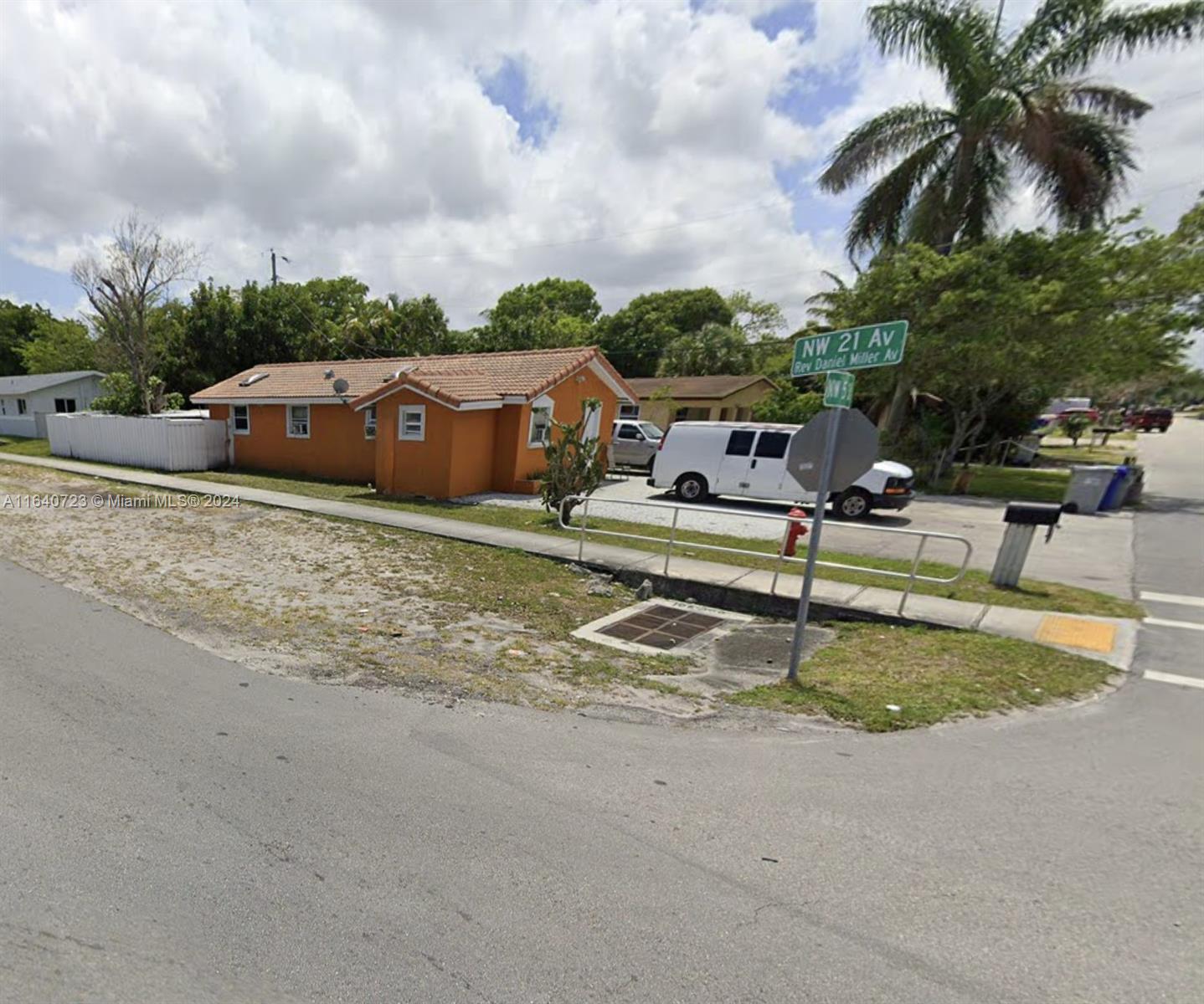 a house with trees in front of it