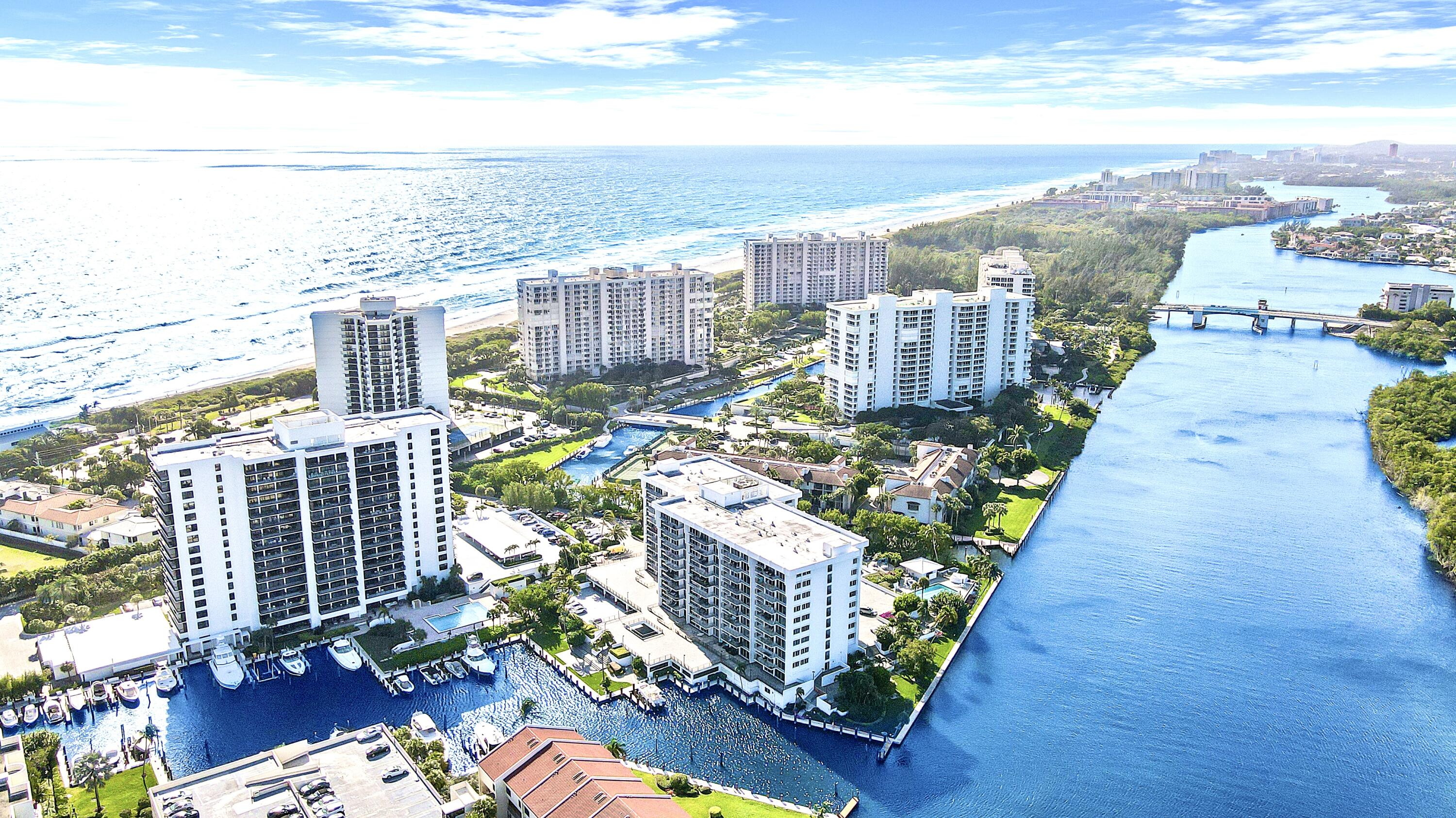 a view of a city with ocean view