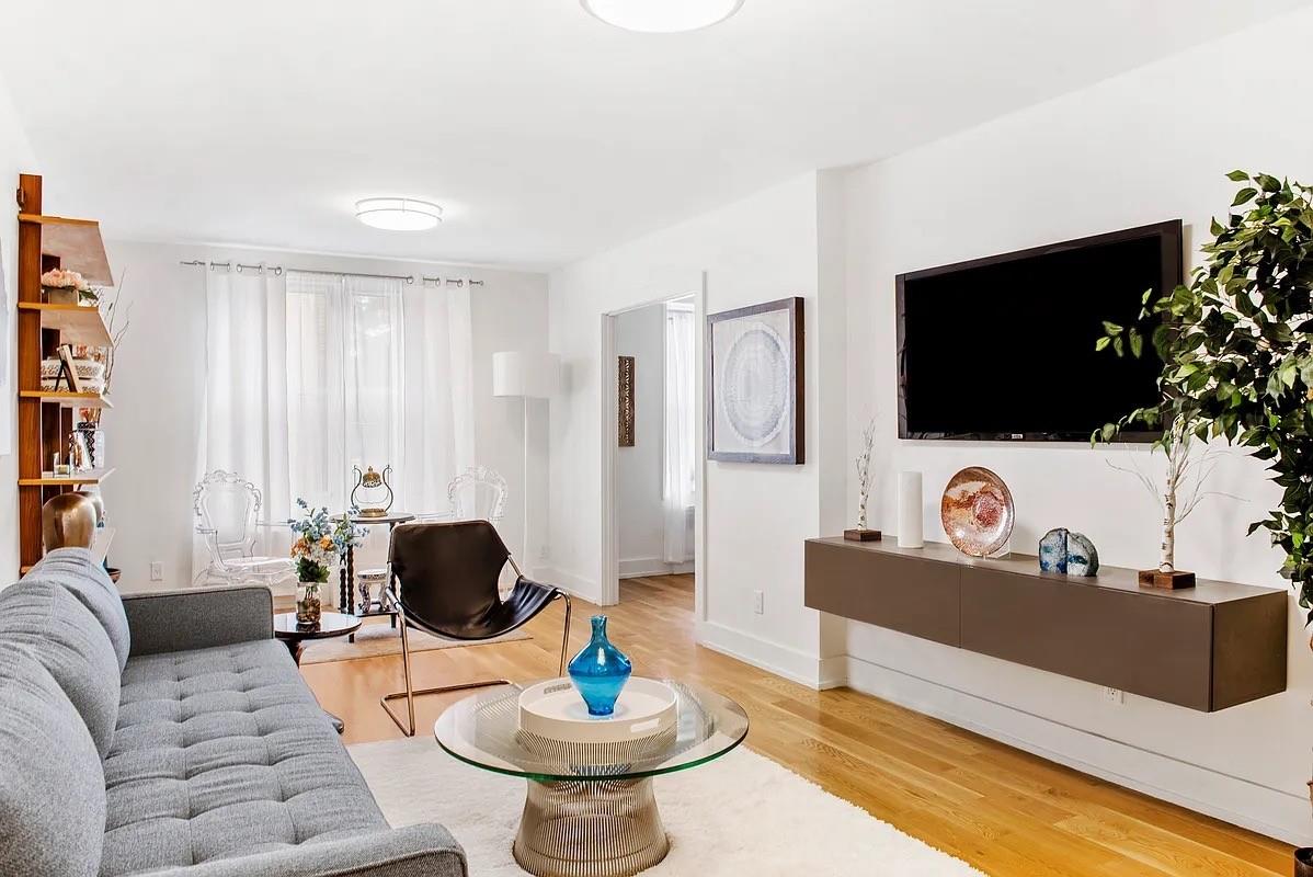 Living room featuring hardwood / wood-style floors