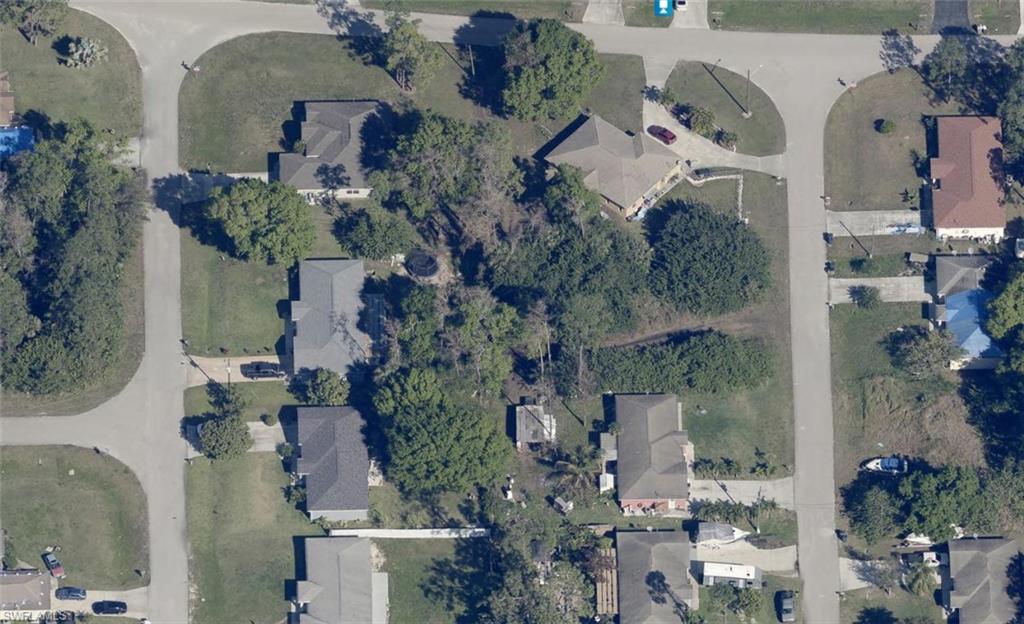 an aerial view of waterside residential houses