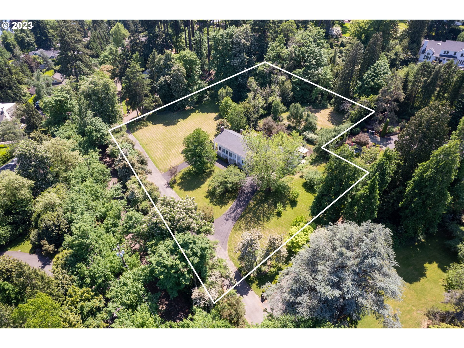 a aerial view of a house