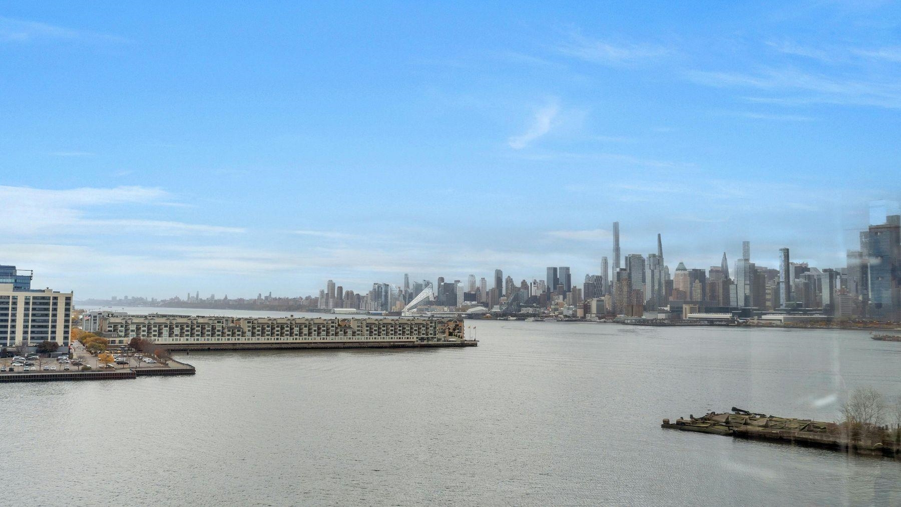 a view of a ocean with city view