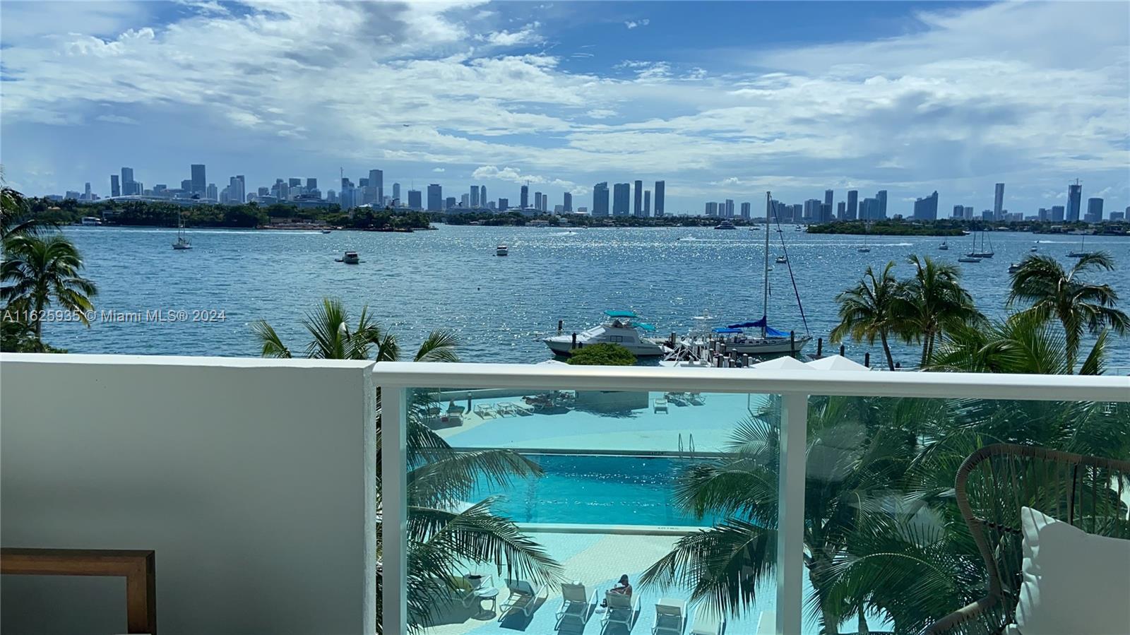 a view of a swimming pool and lake view