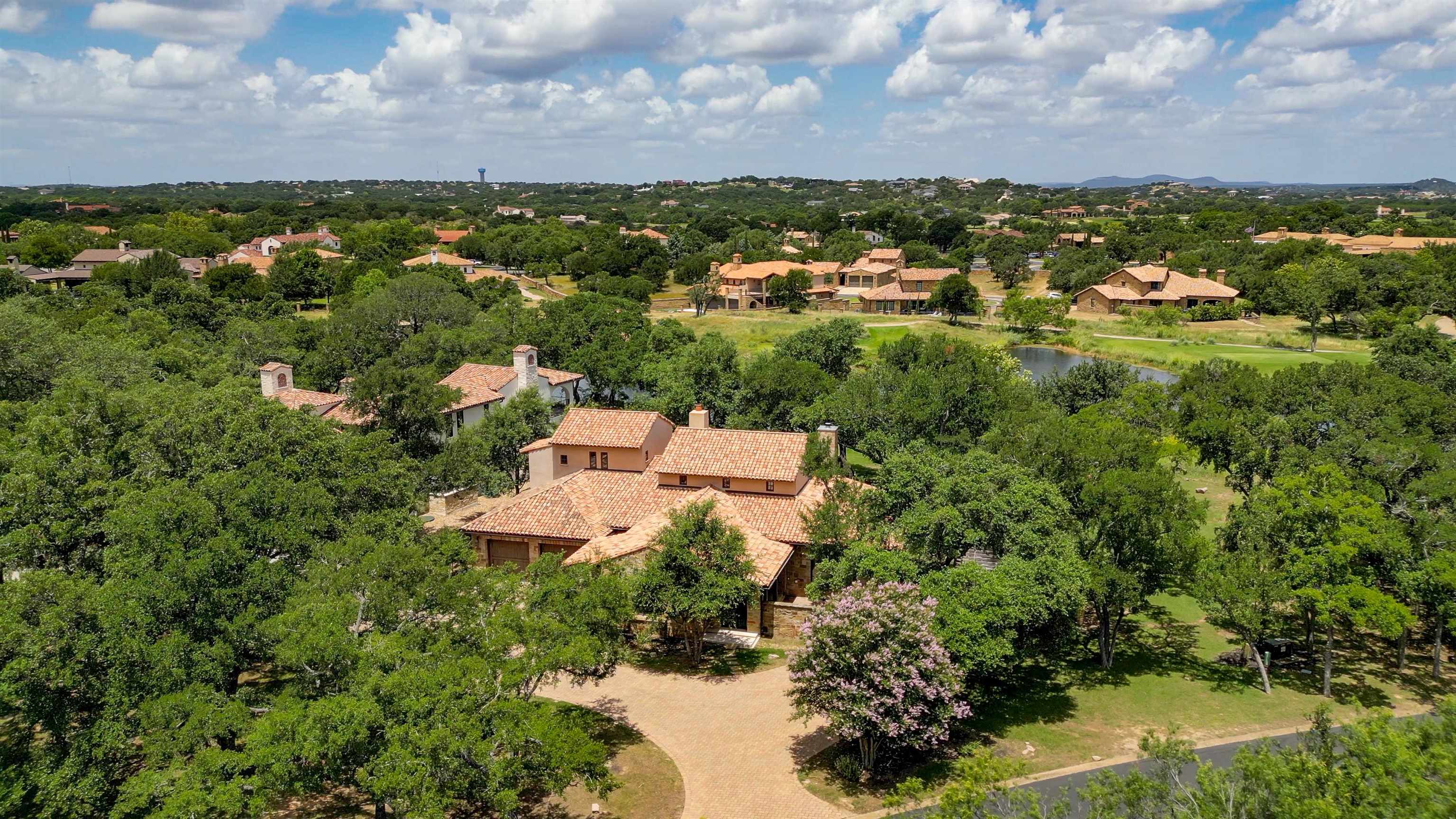 an aerial view of multiple house