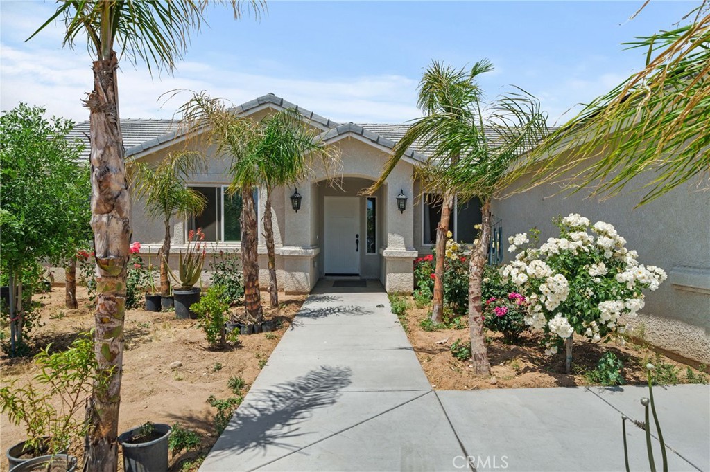 a front view of a house