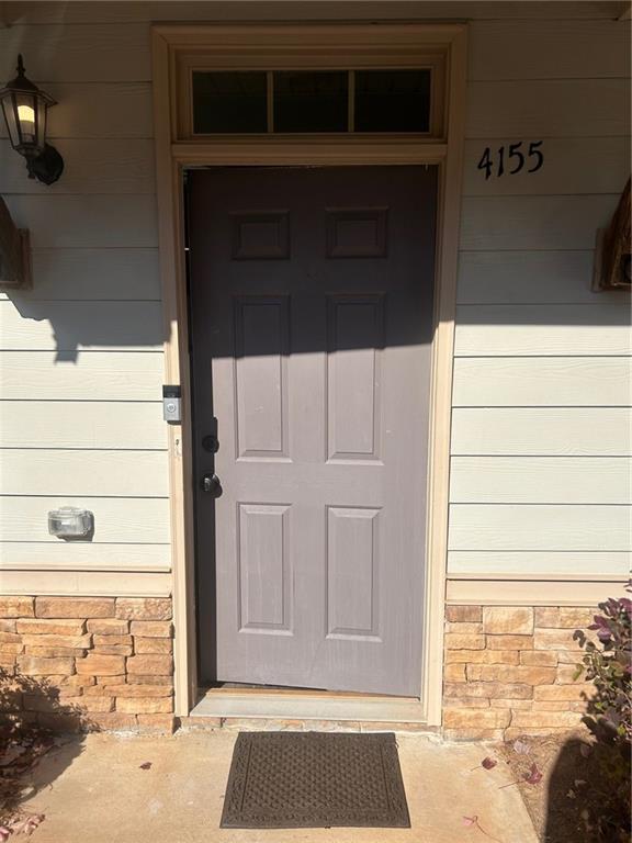 a view of front door of house