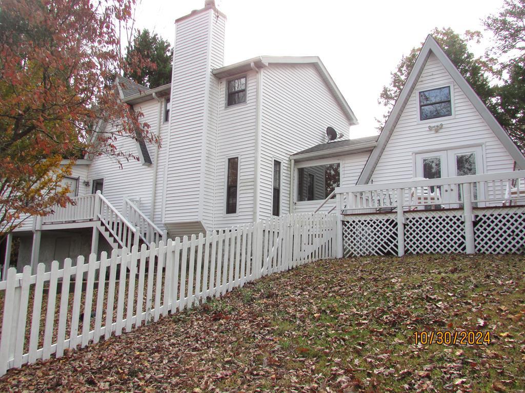 a view of a house with a balcony