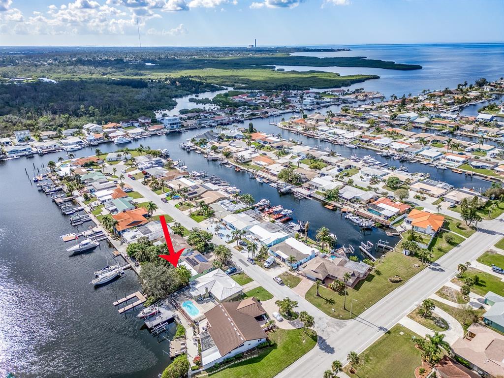 an aerial view of a city