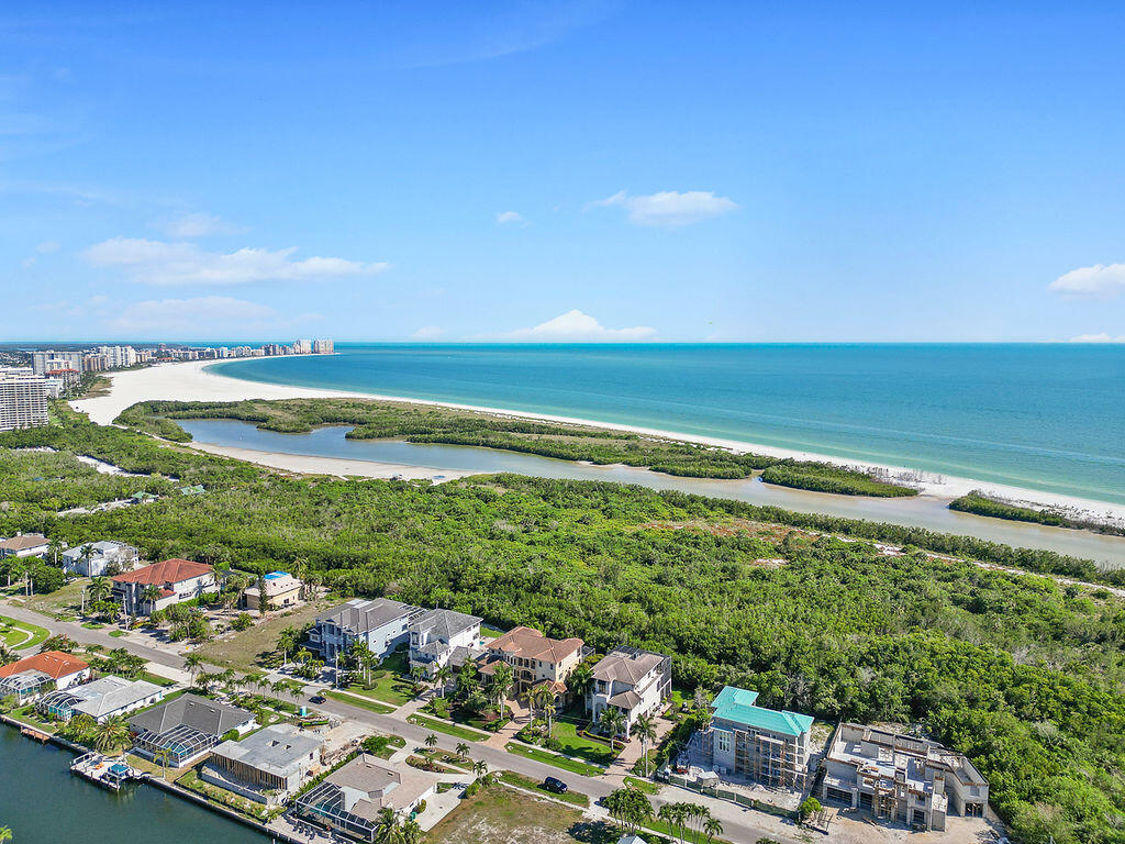 a view of a city and ocean view