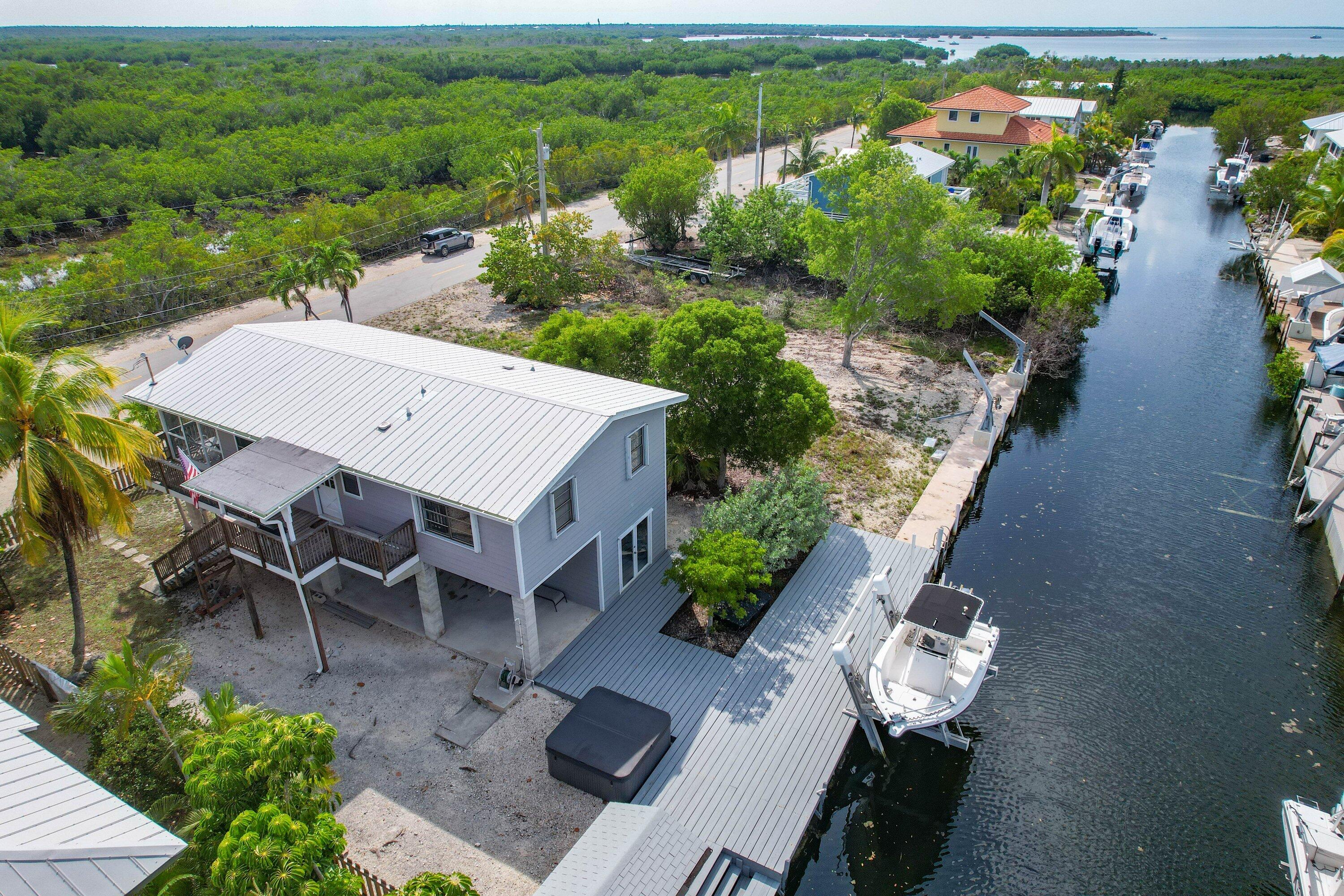 an aerial view of a house with balcony