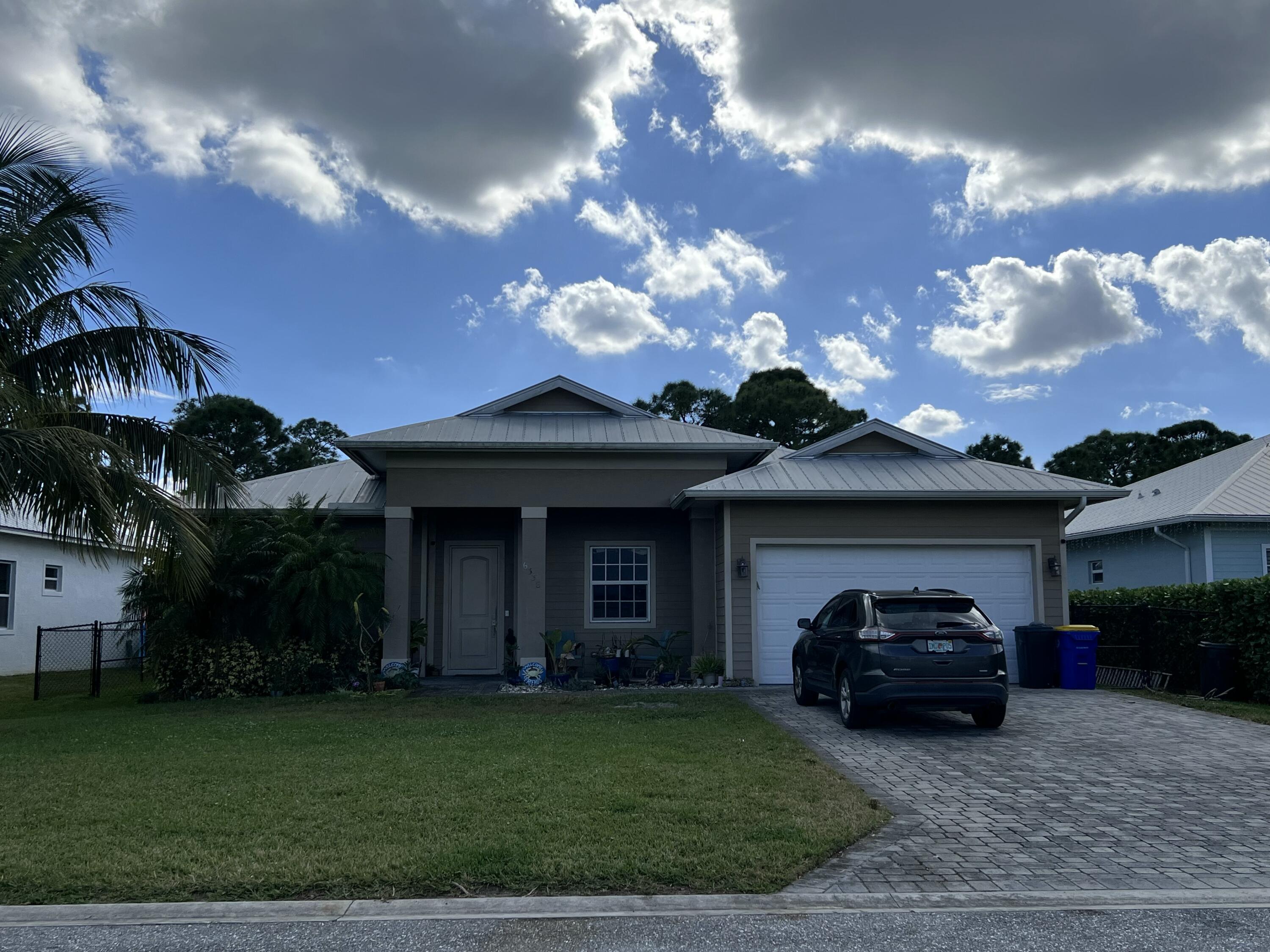 a view of a house with a patio