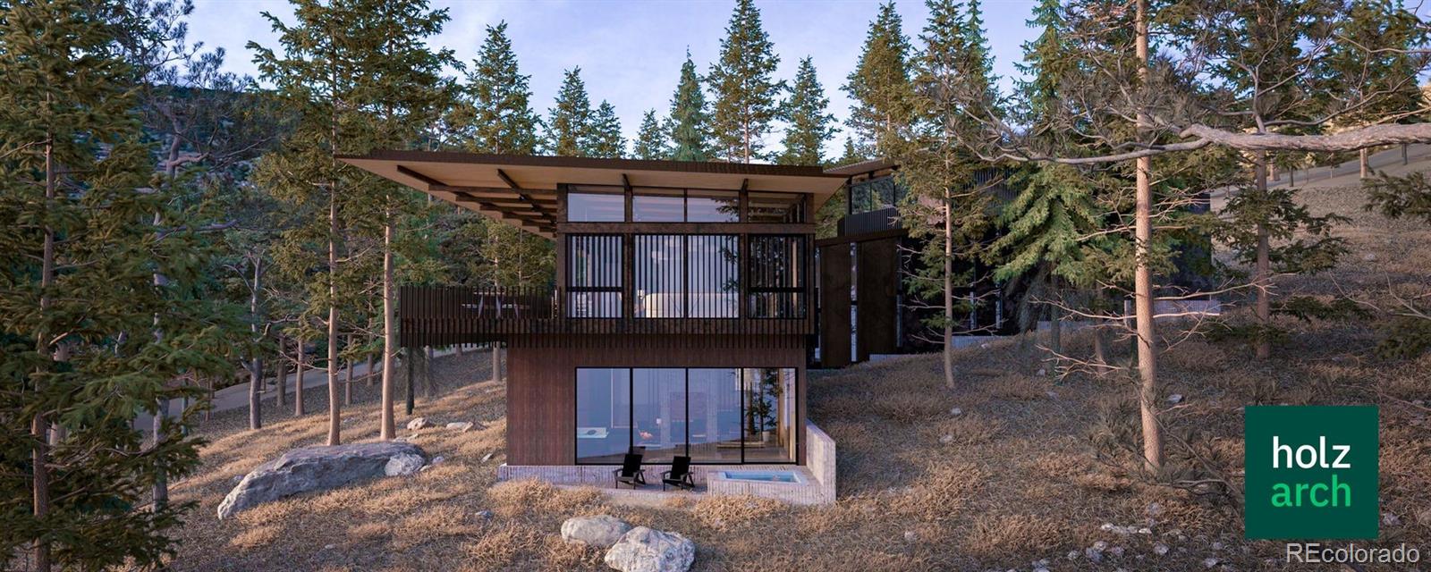 a view of a small house with roof deck