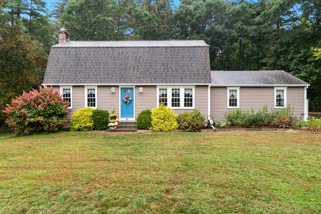 a house view with a garden space