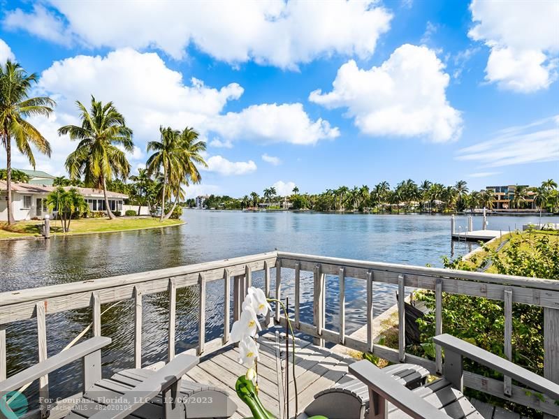 a view of a lake from a balcony