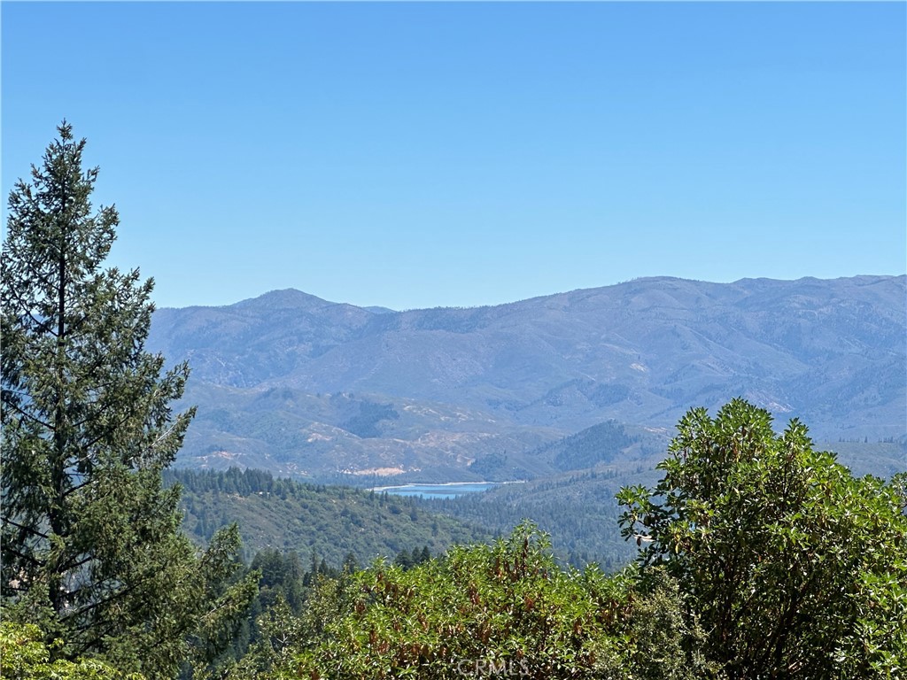 a view of mountain and tree