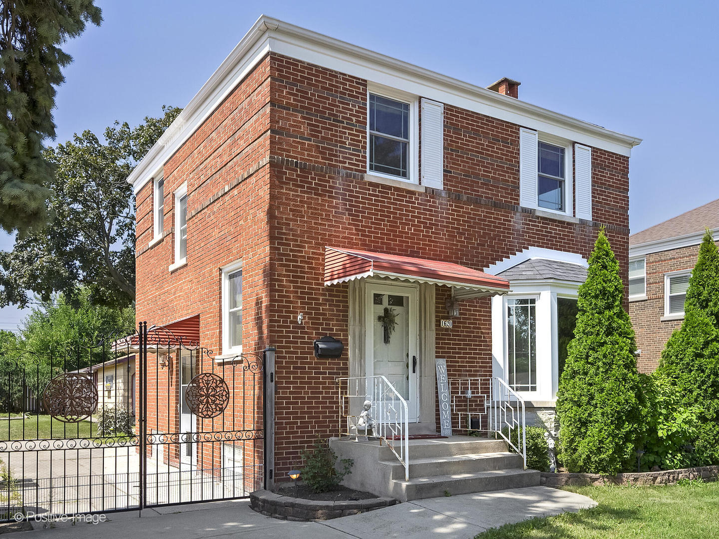 a front view of a house