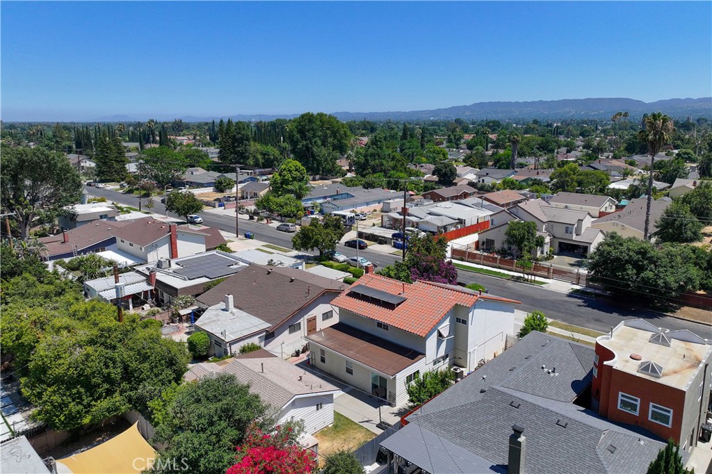 an aerial view of a city with lots of residential buildings