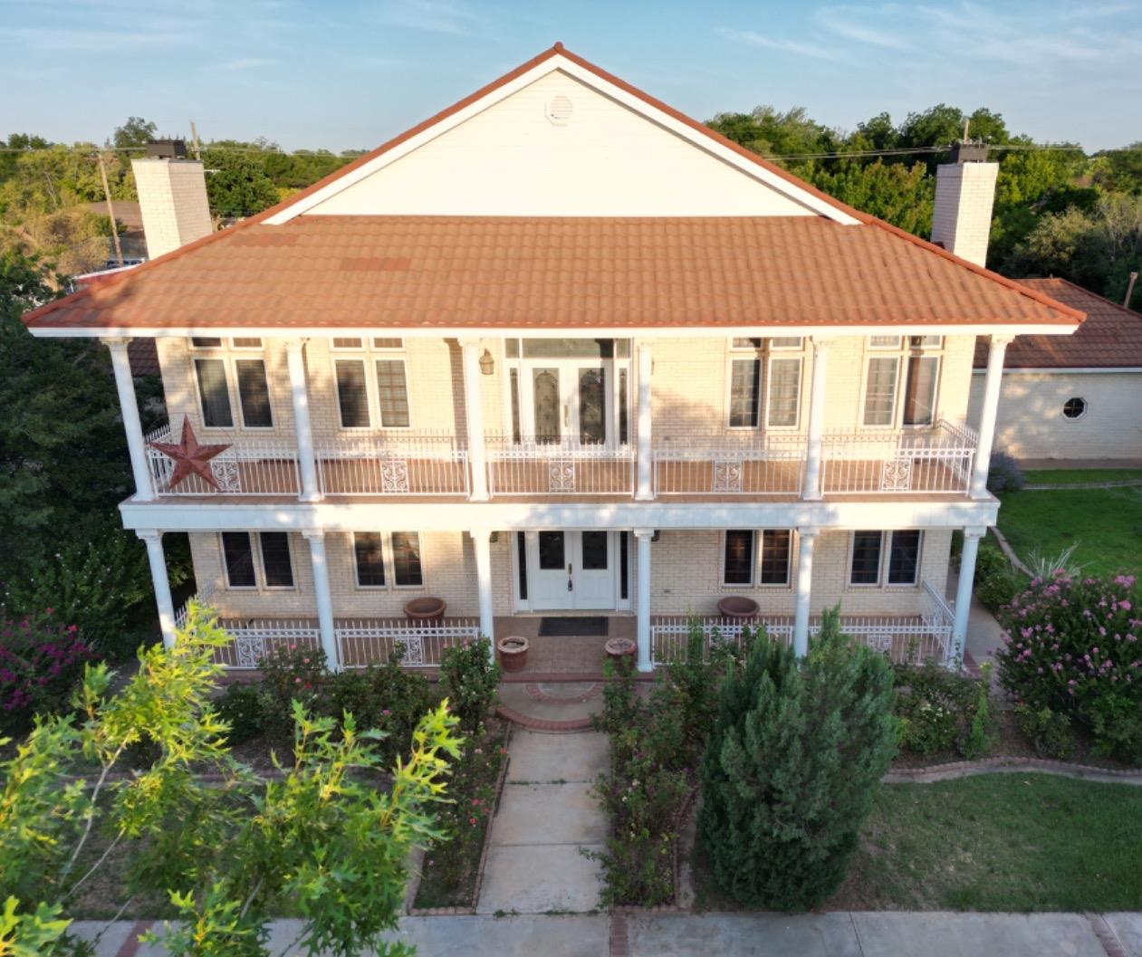 a aerial view of a house