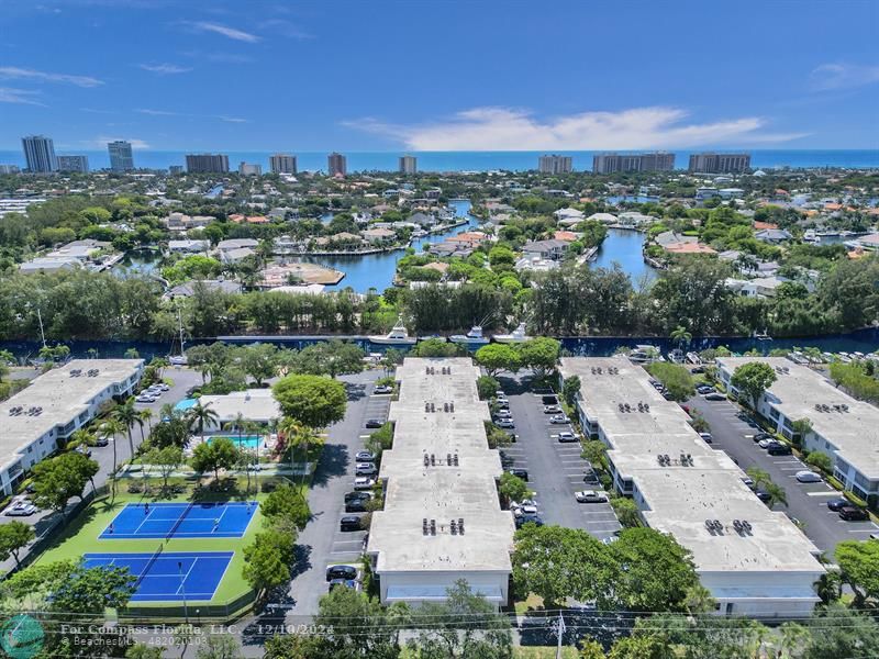 an aerial view of multiple house