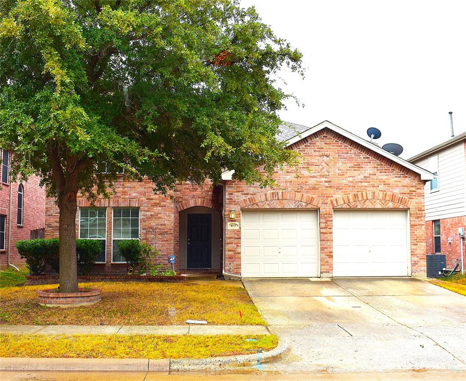 a view of outdoor space yard and garage