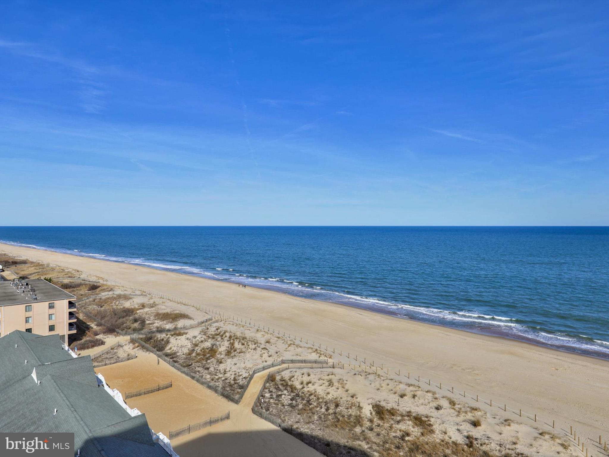 a view of an ocean and beach