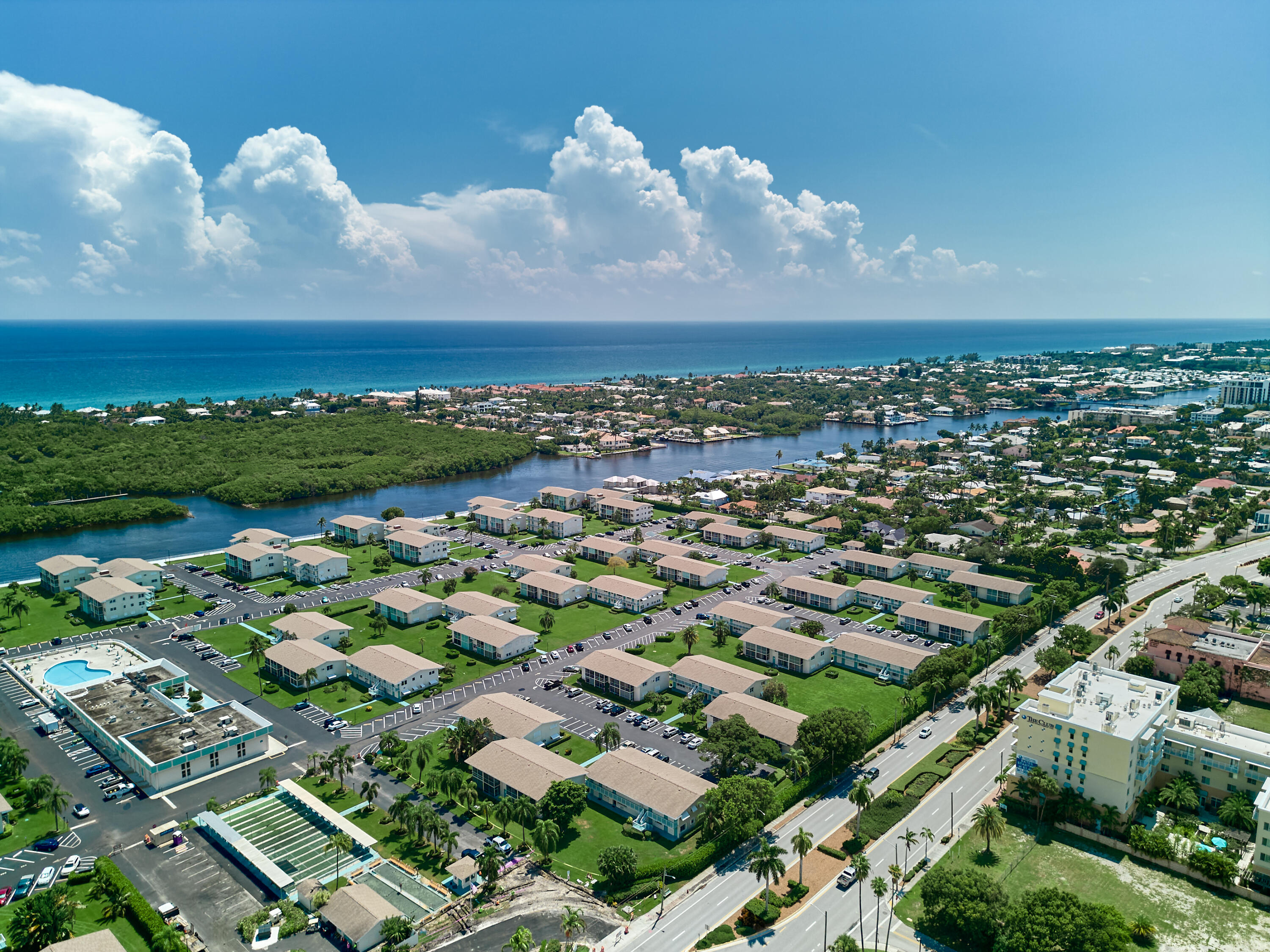 an aerial view of a city