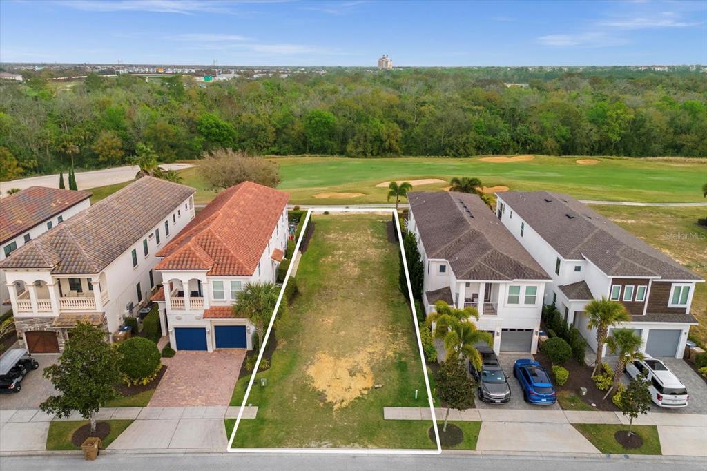 a aerial view of a house