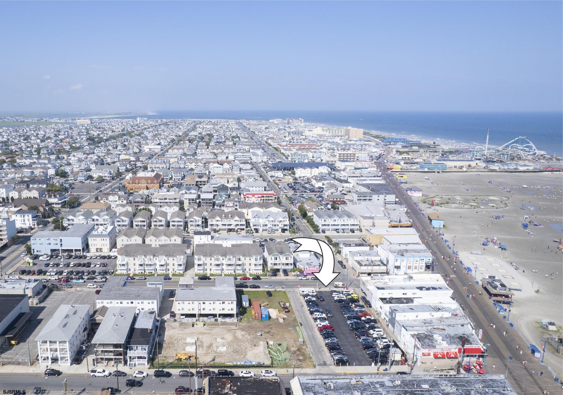 an aerial view of a city