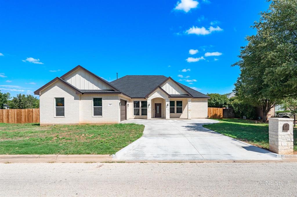 front view of house with a yard